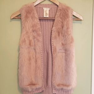 Max Studio Girls Faux Fur Vest NWT